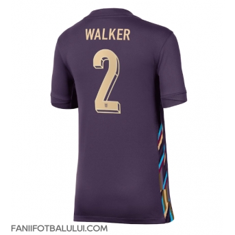 Anglia Kyle Walker #2 Echipament de Fotbal Replică European 2024 Femei Deplasare